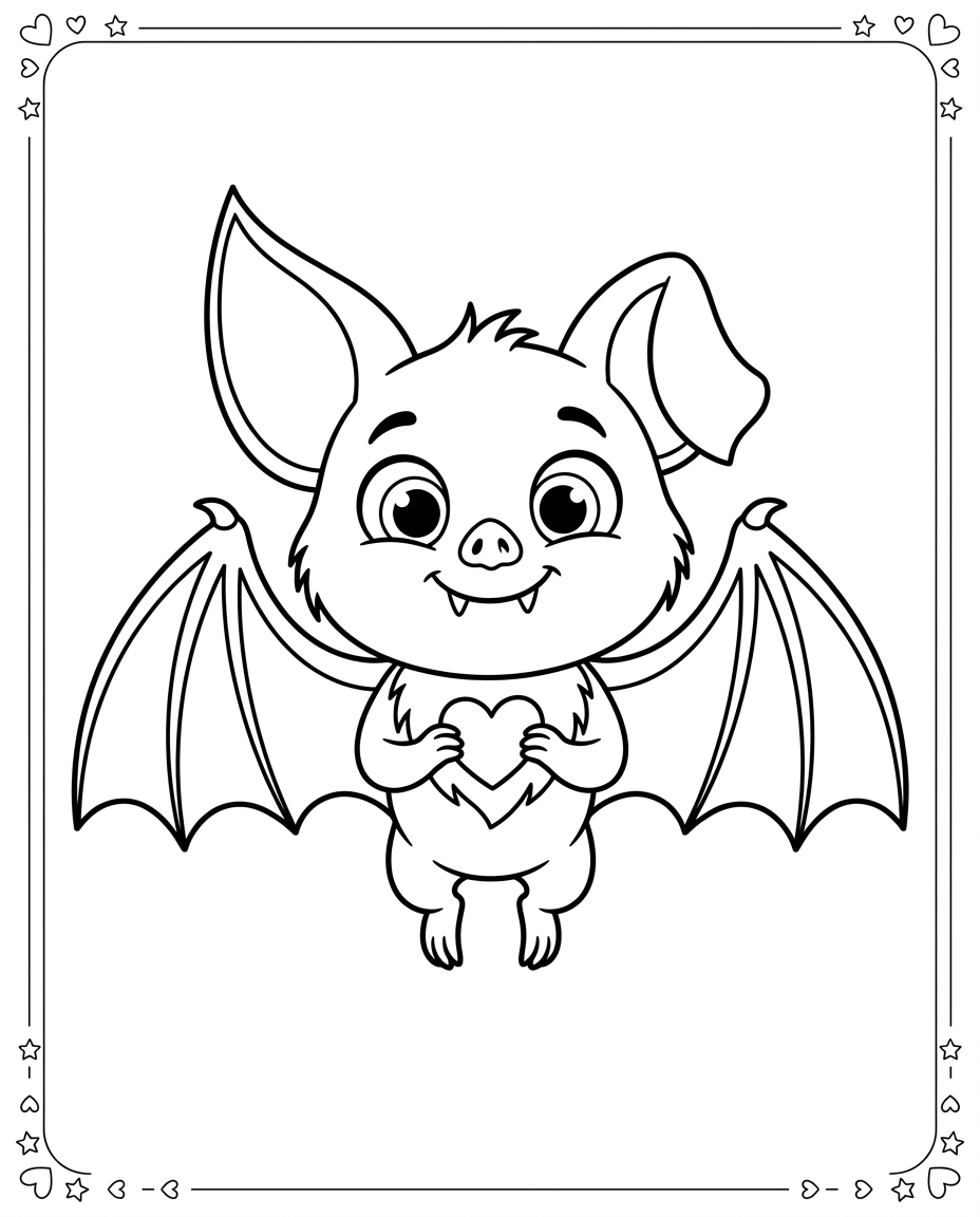 Kindness Bat coloring page