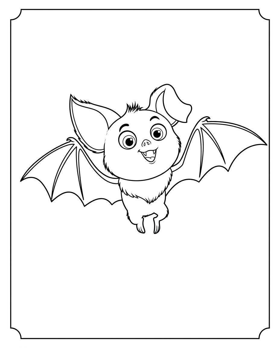 Flying Phantom Bat coloring page