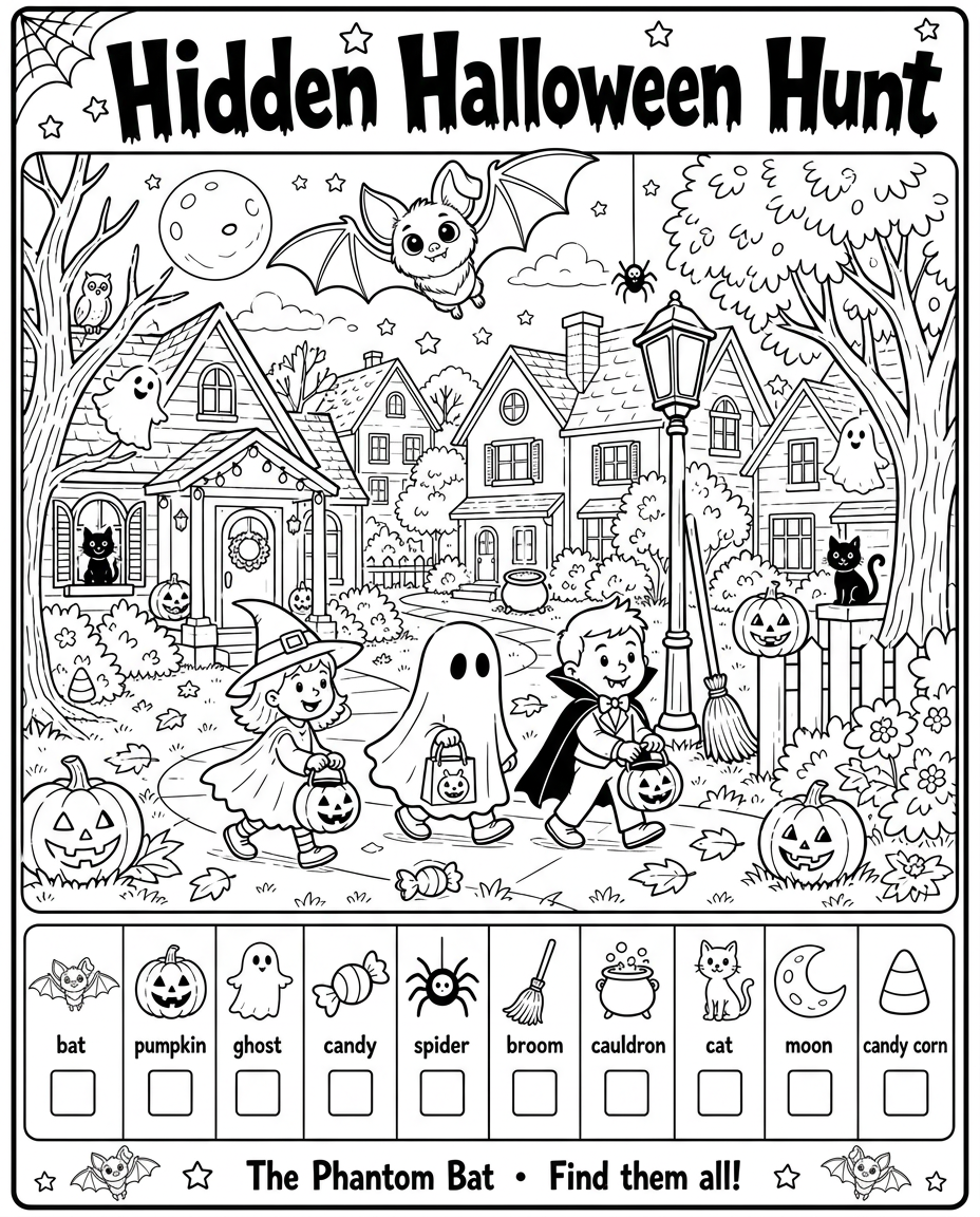 Hidden Halloween Hunt printable preview