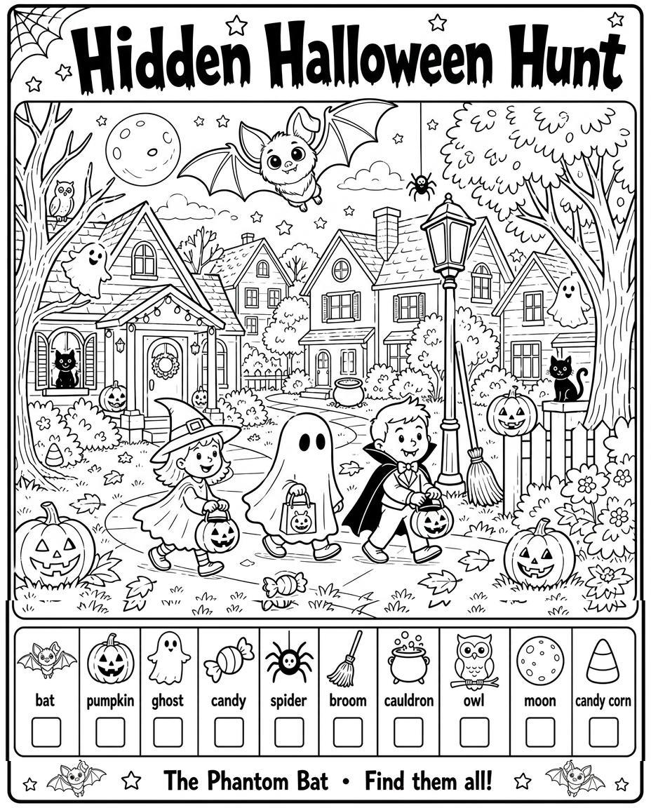 Hidden Halloween Hunt printable preview