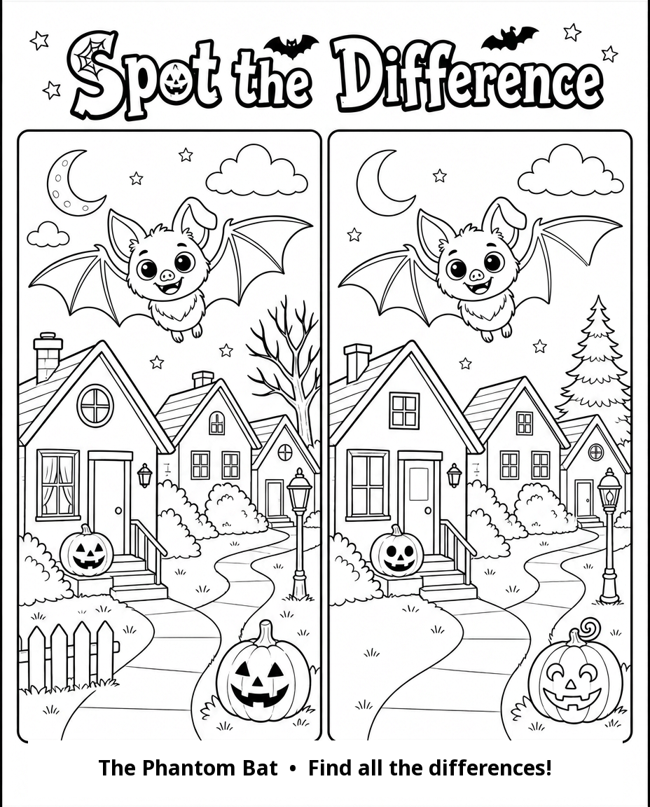 Spot the Difference printable preview