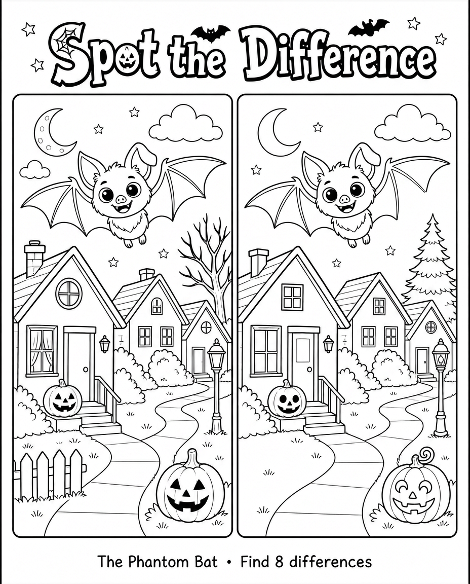 Spot the Difference printable preview